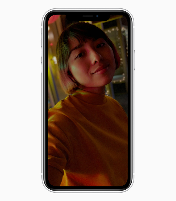 Portre modunu gösteren iPhone XR.