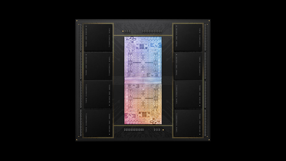 M1 Ultra’nın UltraFusion paketleme mimarisi.