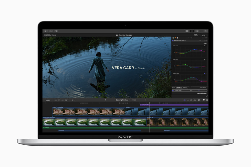 Güncellenen 13 inç MacBook Pro gösteriliyor.