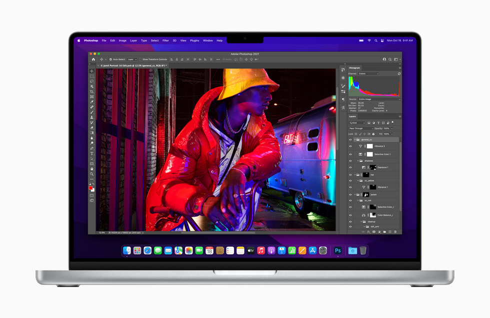 MacBook Pro의 Liquid Retina XDR 디스플레이.