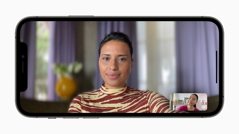 FaceTime’da yeni Portre modu optimizasyon özelliği.