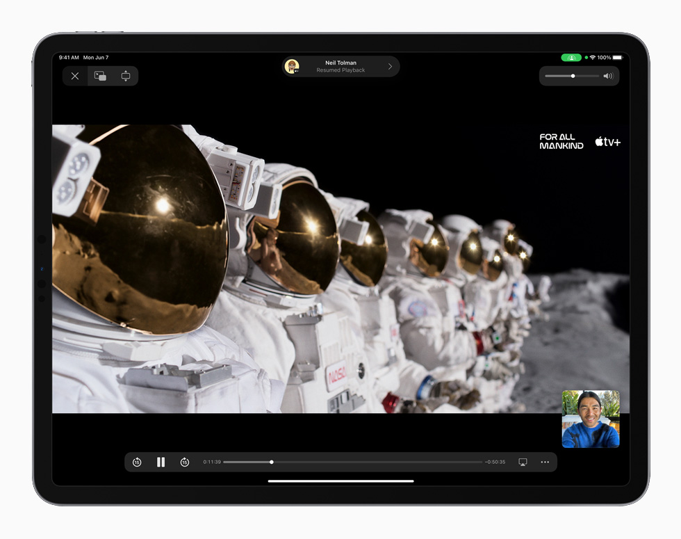 SharePlay en el iPad Pro con iPadOS 15.