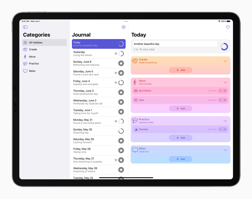 Et live preview af en app i Swift Playgrounds 4 på iPad Pro.