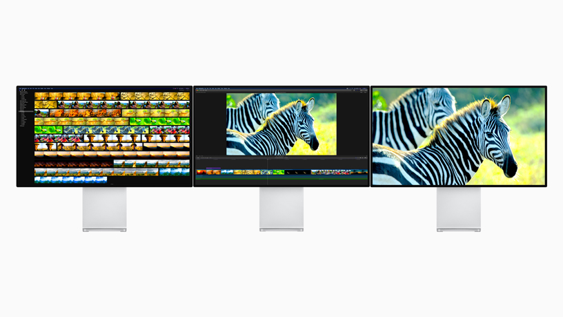 3대의 Pro Display XDR.