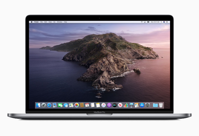 macOS Catalina가 적용된 MacBook Pro.