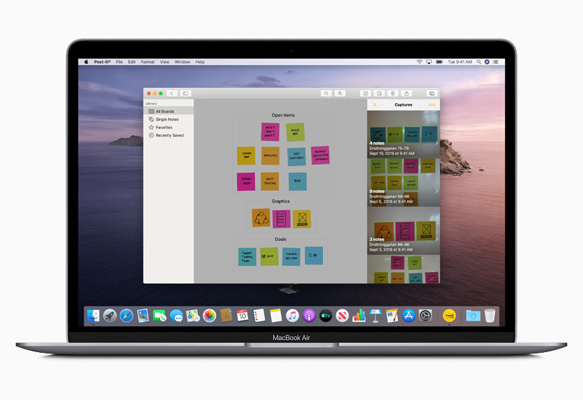 Mac Catalyst로 개발된 Post-It 앱.