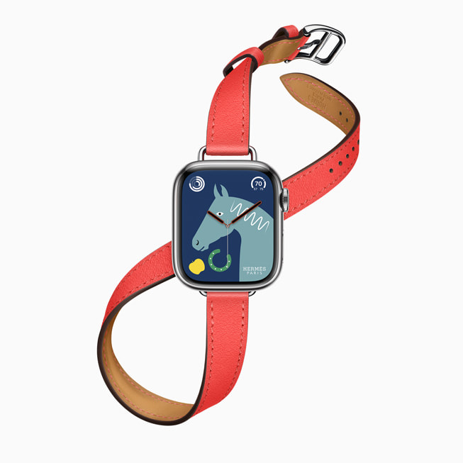 Hermès’in yeni Apple Watch Lucky Horse saat kadranı.