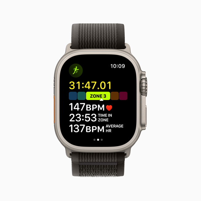 Apple Watch Ultra Kalp Atış Hızı Bölgeleri’ni gösteriyor.
