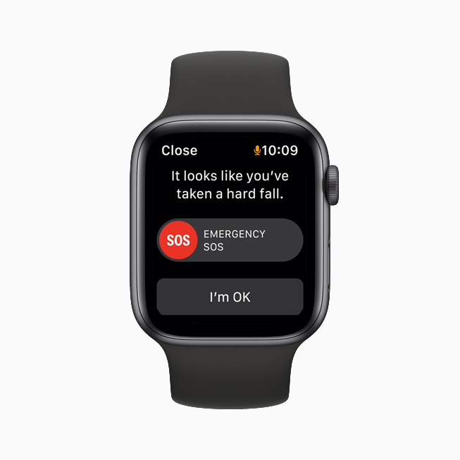 Apple Watch’ta düşme algılama uyarısı.