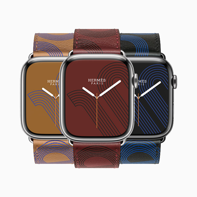 Hermès Circuit H 스타일의 Apple Watch Series 7.