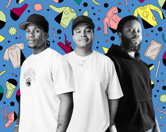 Portraits of Kids of Immigrants founders, from left to right: director of operations Christian Gray, CEO and co-founder Daniel Buezo and co-founder Weleh Dennis.