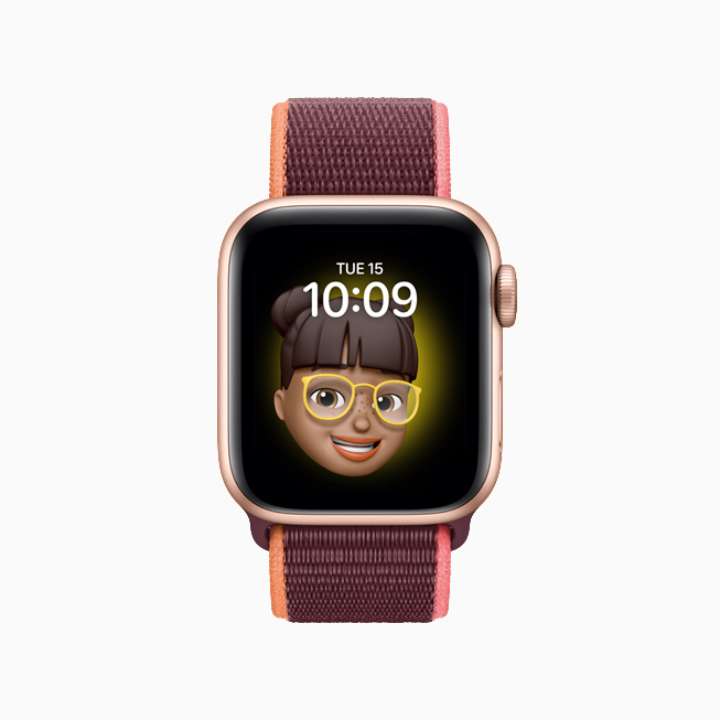 Memoji-appen vist på Apple Watch Series 6. 