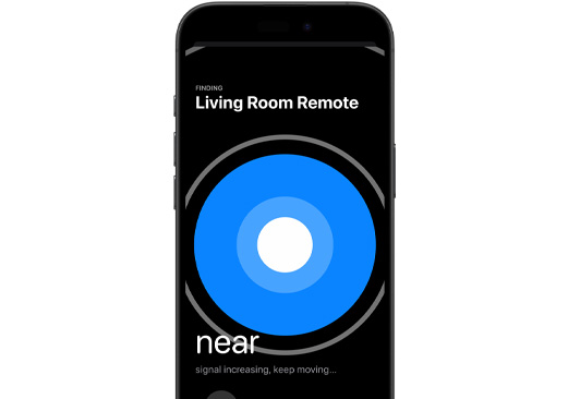 iPhone a ser utilizado para encontrar o Siri Remote